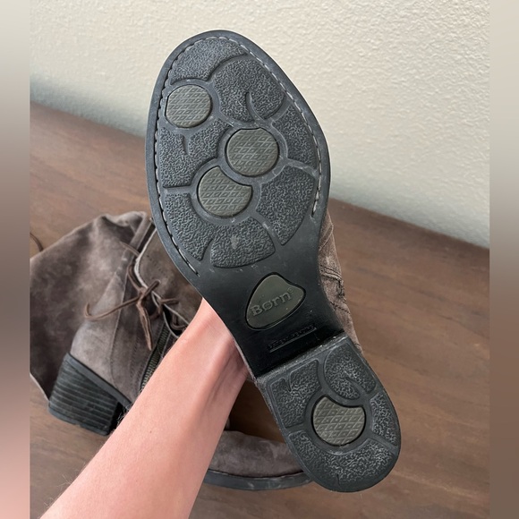 BORN Tall Gray Suede Boots - Picture 3 of 8